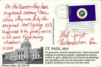 All images Copyright &copy; 1997 - 2000 WriteLine. All Rights Reserved. Minnesota state flag stamp