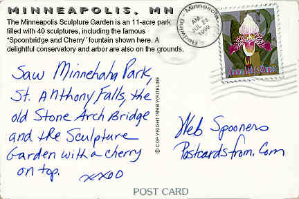 All images Copyright &copy; 1997 - 2000 WriteLine. All Rights Reserved. Showy Lady's Slipper flower postage stamp