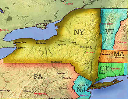 &copy; 1998 WriteLine. New York map
