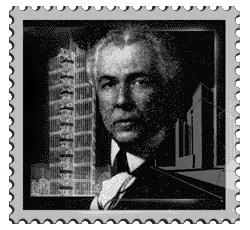 Copyright &copy; 1998 WriteLine. All Rights Reserved. Frank Lloyd Wright stamp